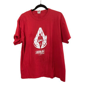 Star Wars Dennys Red T-Shirt Short Sleeve Han Solo Social Large
